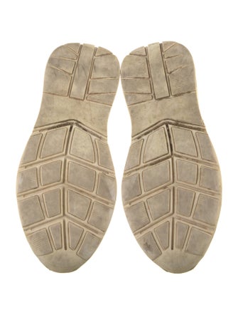 Burberry Nova Check Pattern Suede Athletic Sneakers