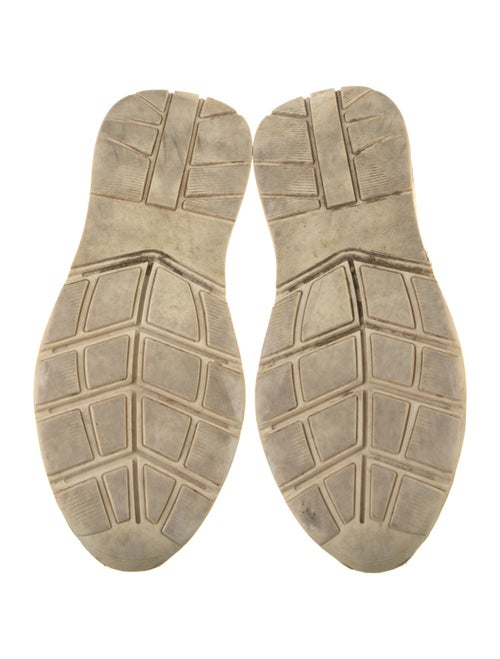 Burberry Nova Check Pattern Suede Athletic Sneakers