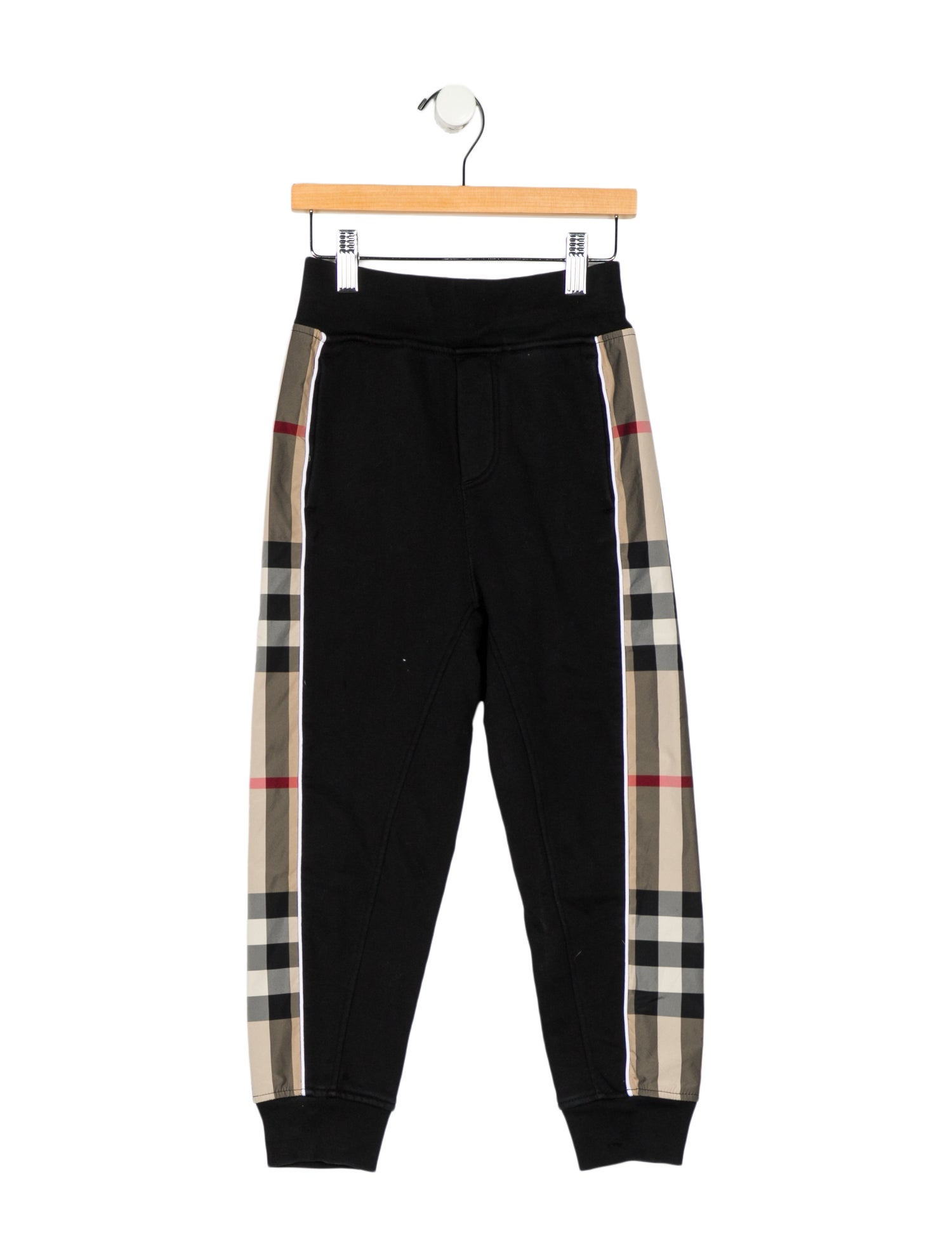 Burberry kid boys' black multicolored sweatpants
