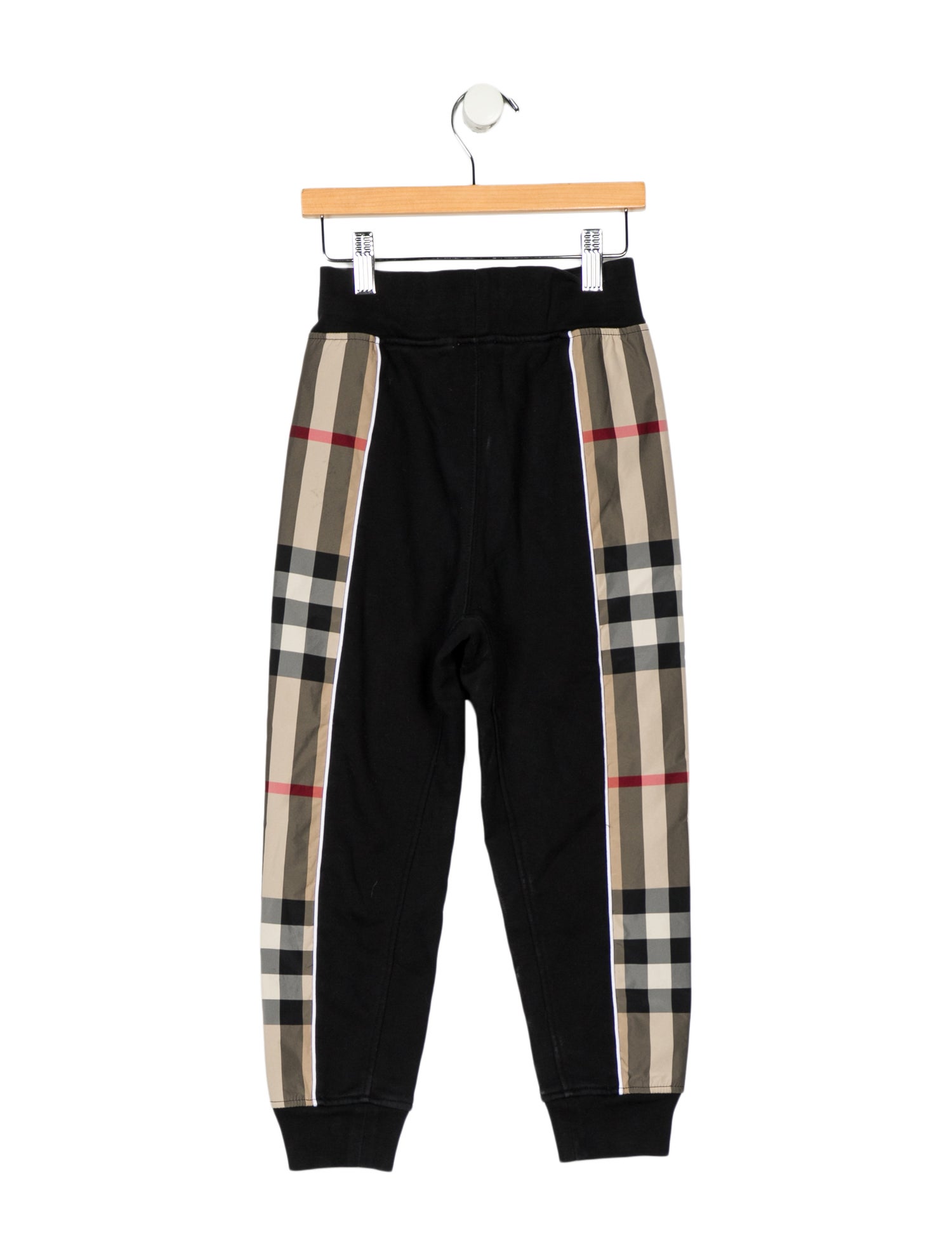 Burberry kid boys' black multicolored sweatpants
