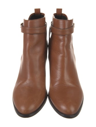 Burberry House Check Pattern Leather Boots