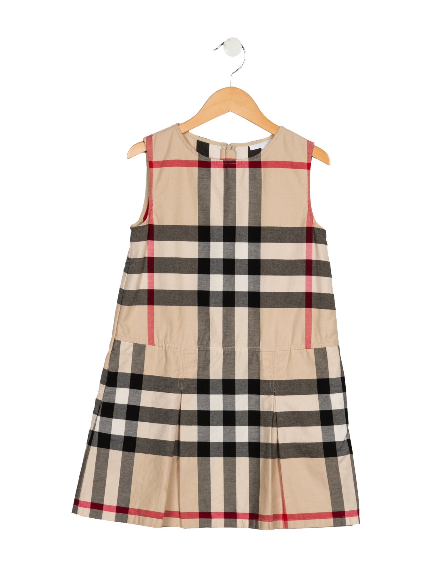 Burberry kid girls' neutral multicolored dress