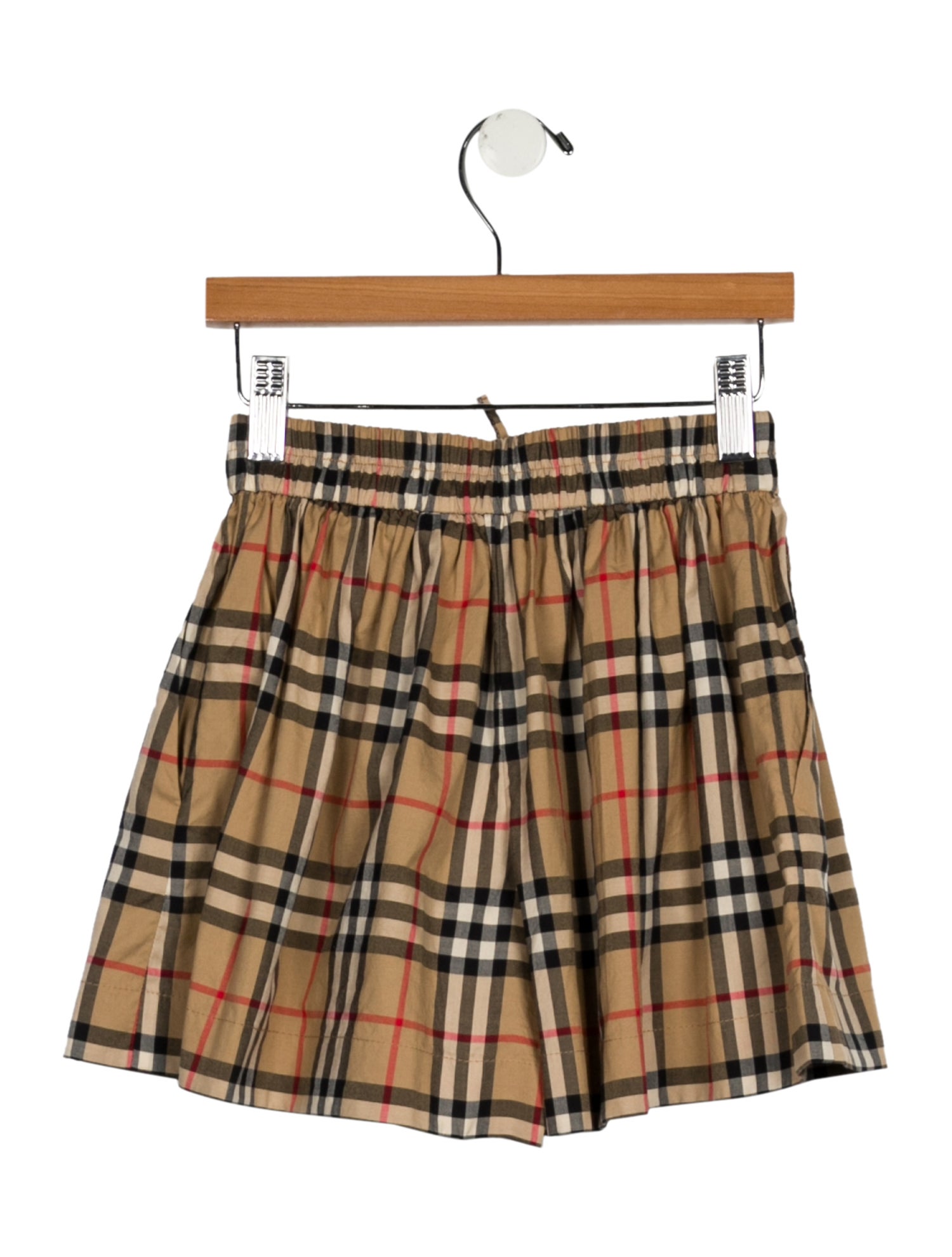 Burberry kid girls' neutral multicolored shorts