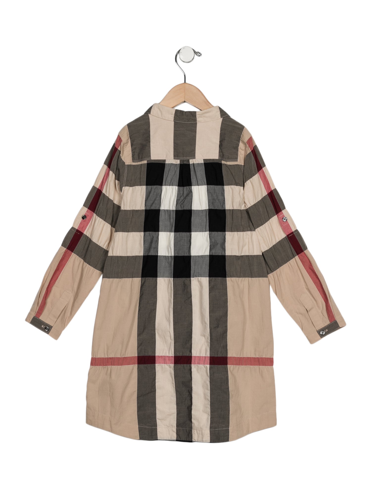 Burberry kid girls neutral multicolored dress