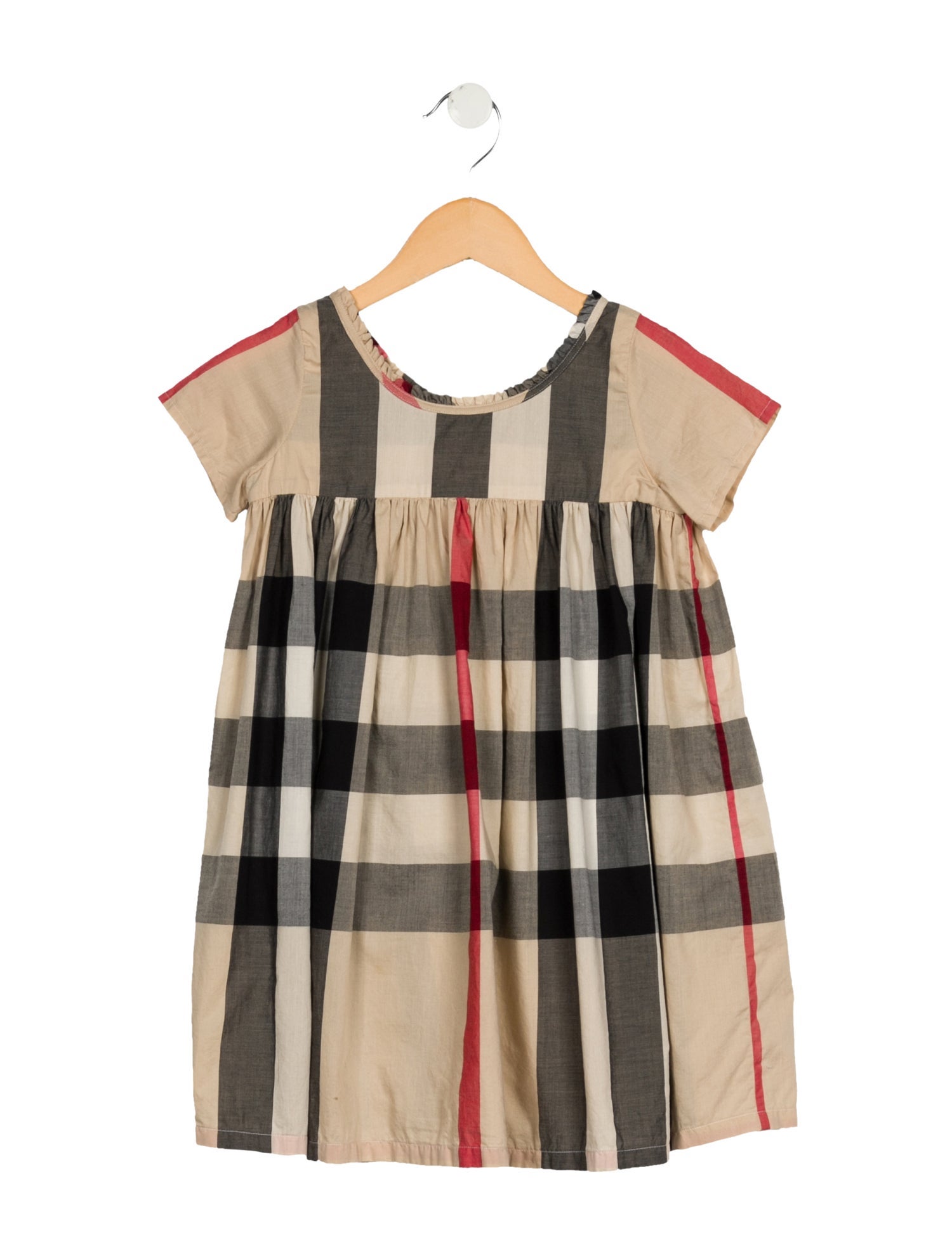 Burberry toddler girls' neutral multicolored dress