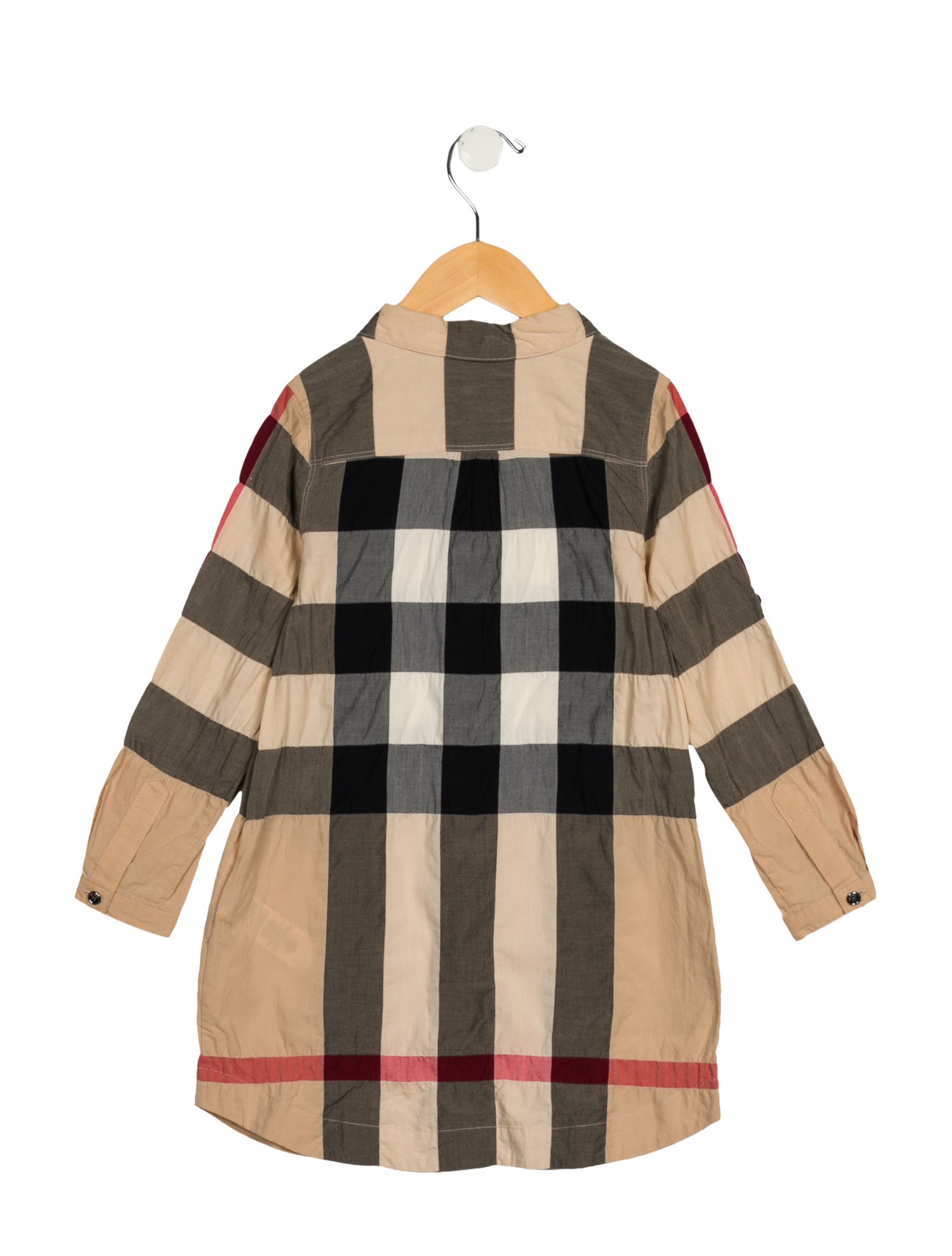 Burberry Kids girls' neutral multicolored dress