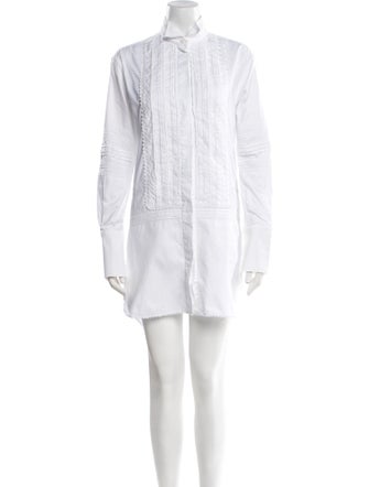 Burberry Mock Neck Mini Dress