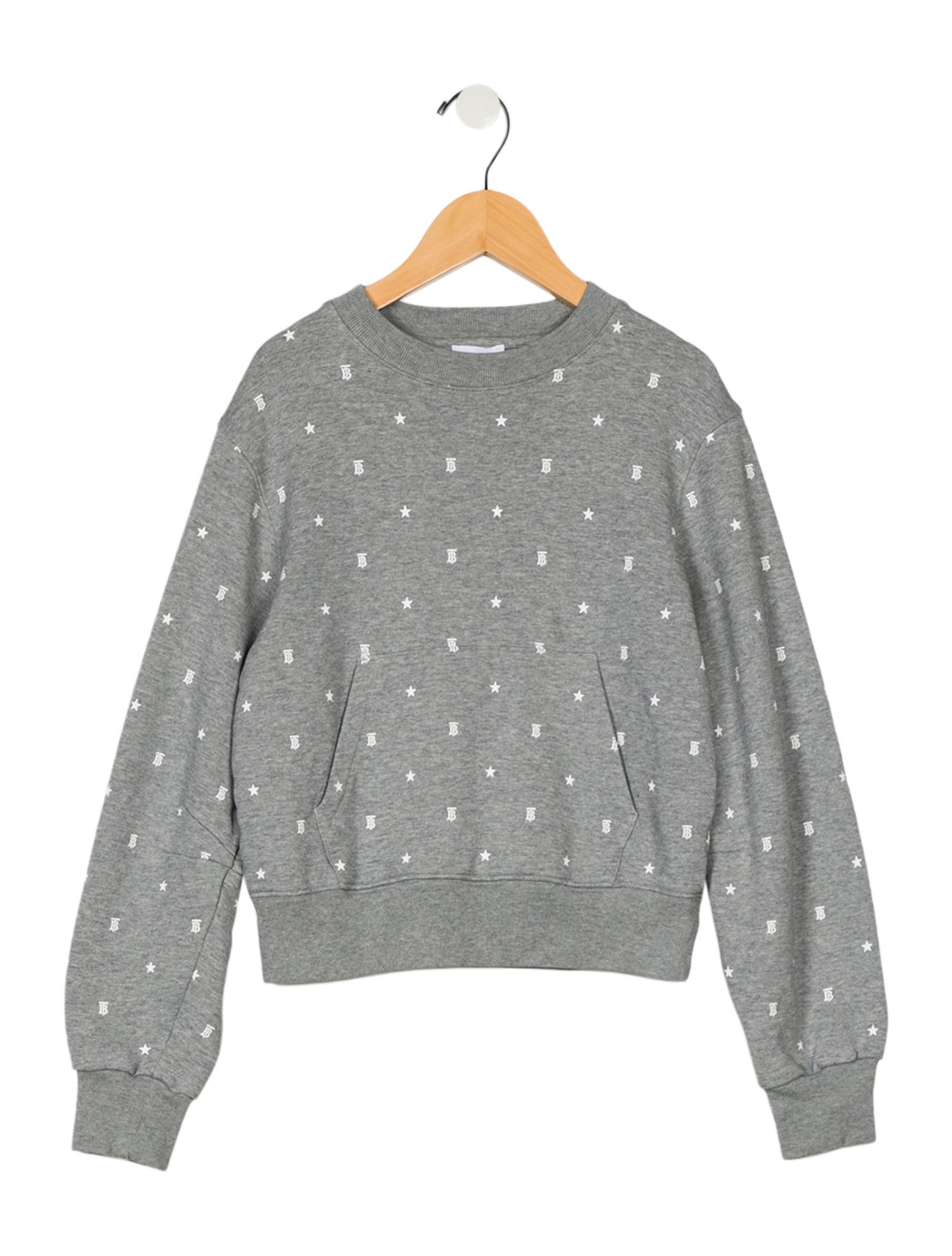 Burberry Girls grey long sleeve sweatshirt