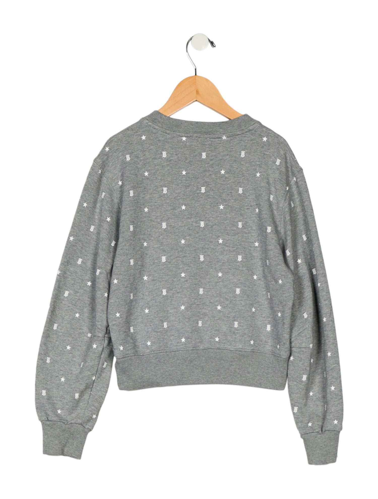 Burberry Girls grey long sleeve sweatshirt
