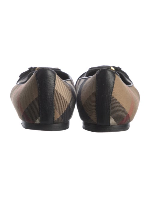 Burberry Canvas Plaid Print Ballet Flats