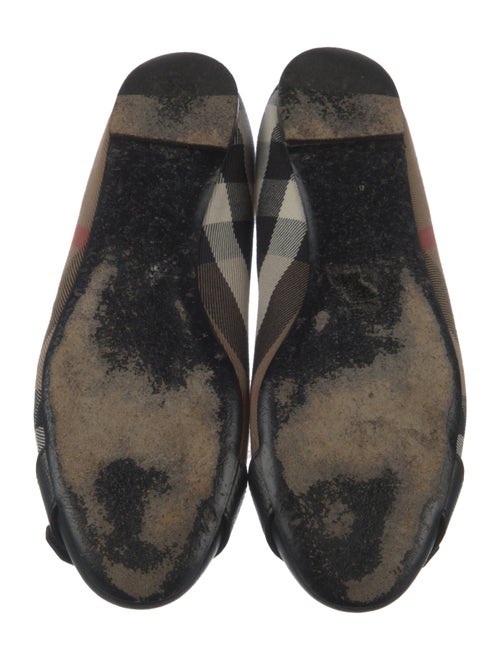 Burberry Canvas Plaid Print Ballet Flats