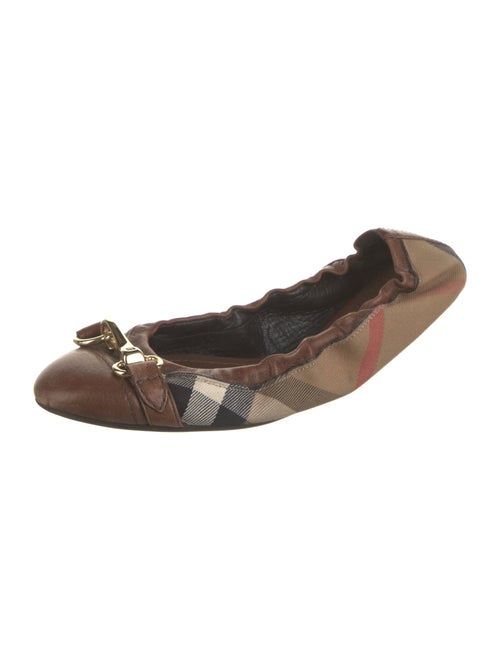 Burberry House Check Pattern Canvas Ballet Flats
