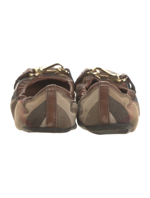 Burberry House Check Pattern Canvas Ballet Flats