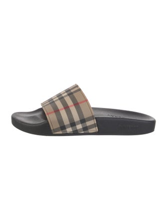 Burberry Nova Check Pattern Rubber Slides