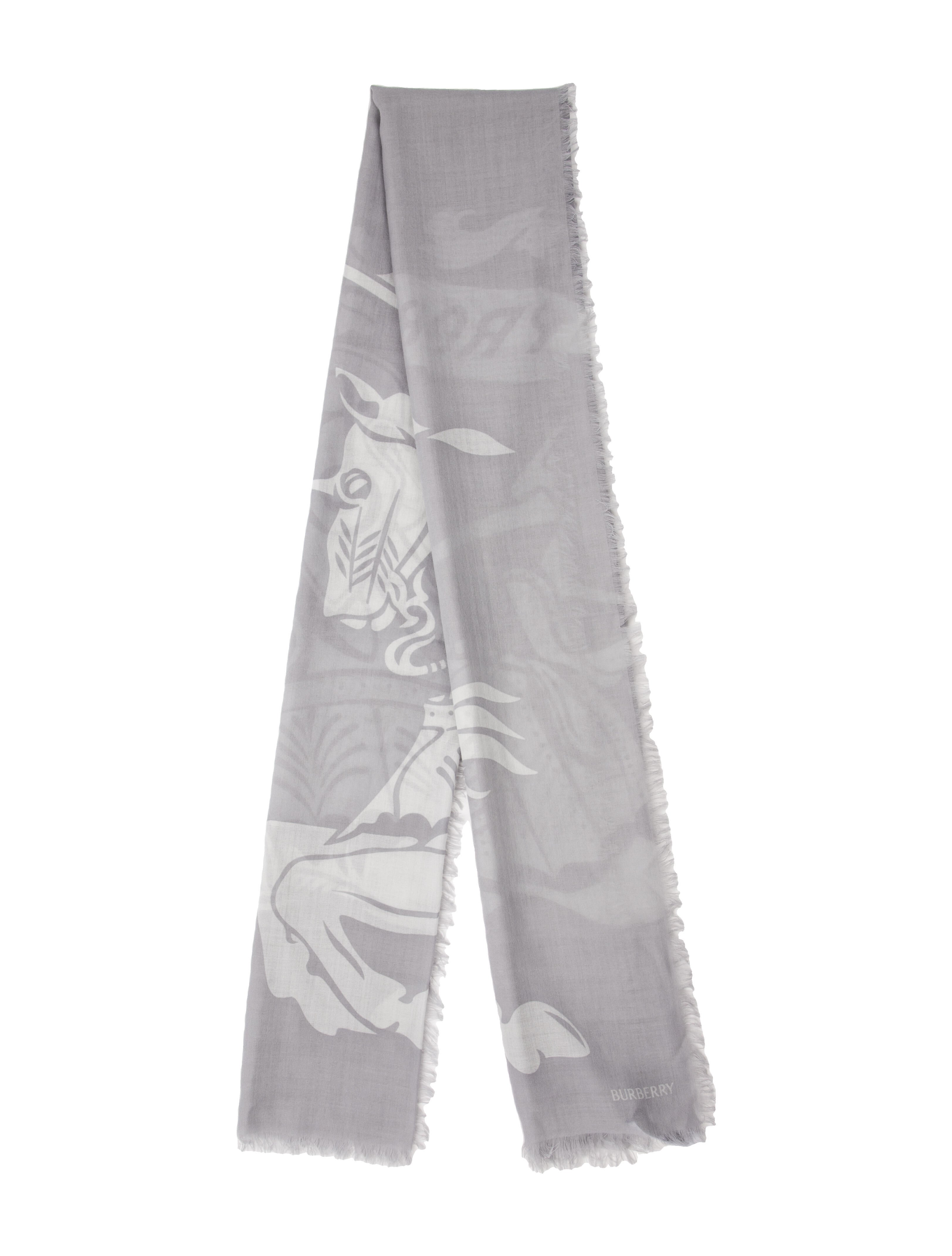 Burberry Wool Printed Scarf w/ Tags
