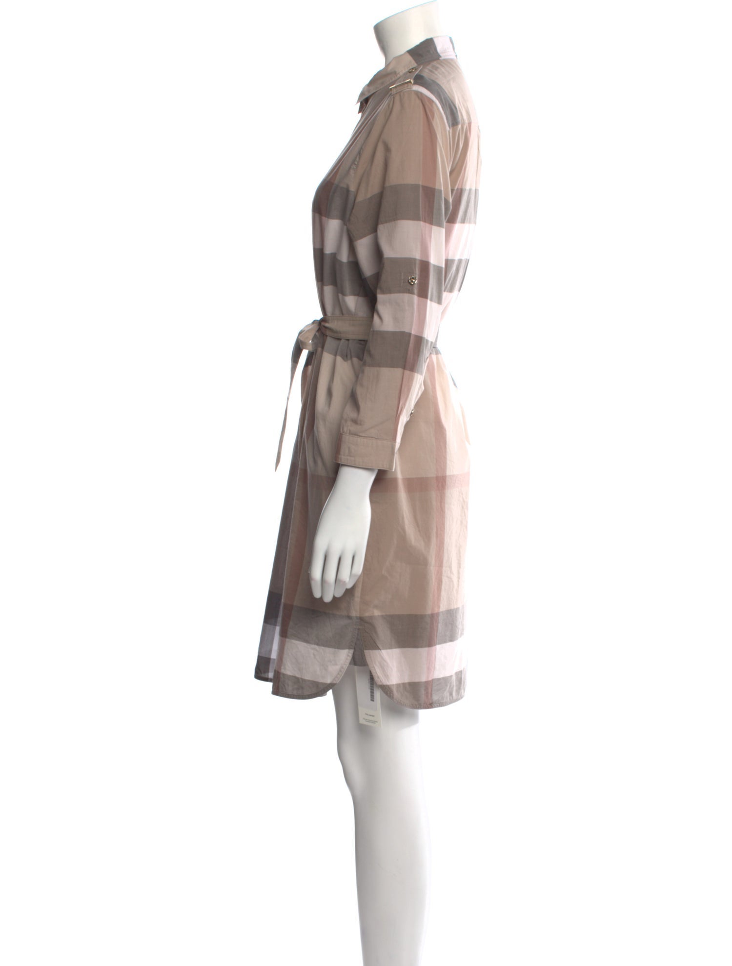 Burberry Plaid Print Knee-Length Dress
