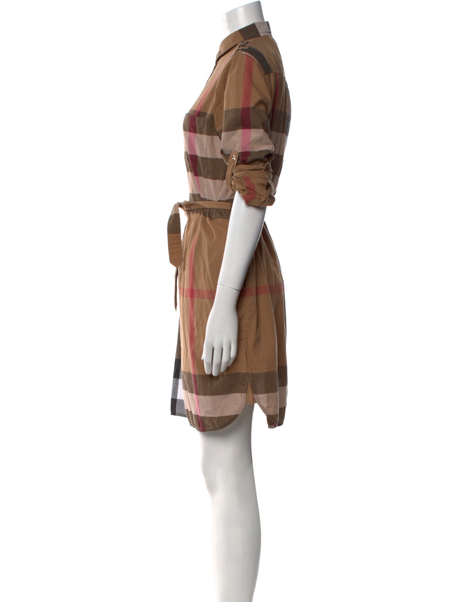 Burberry Plaid Print Mini Dress