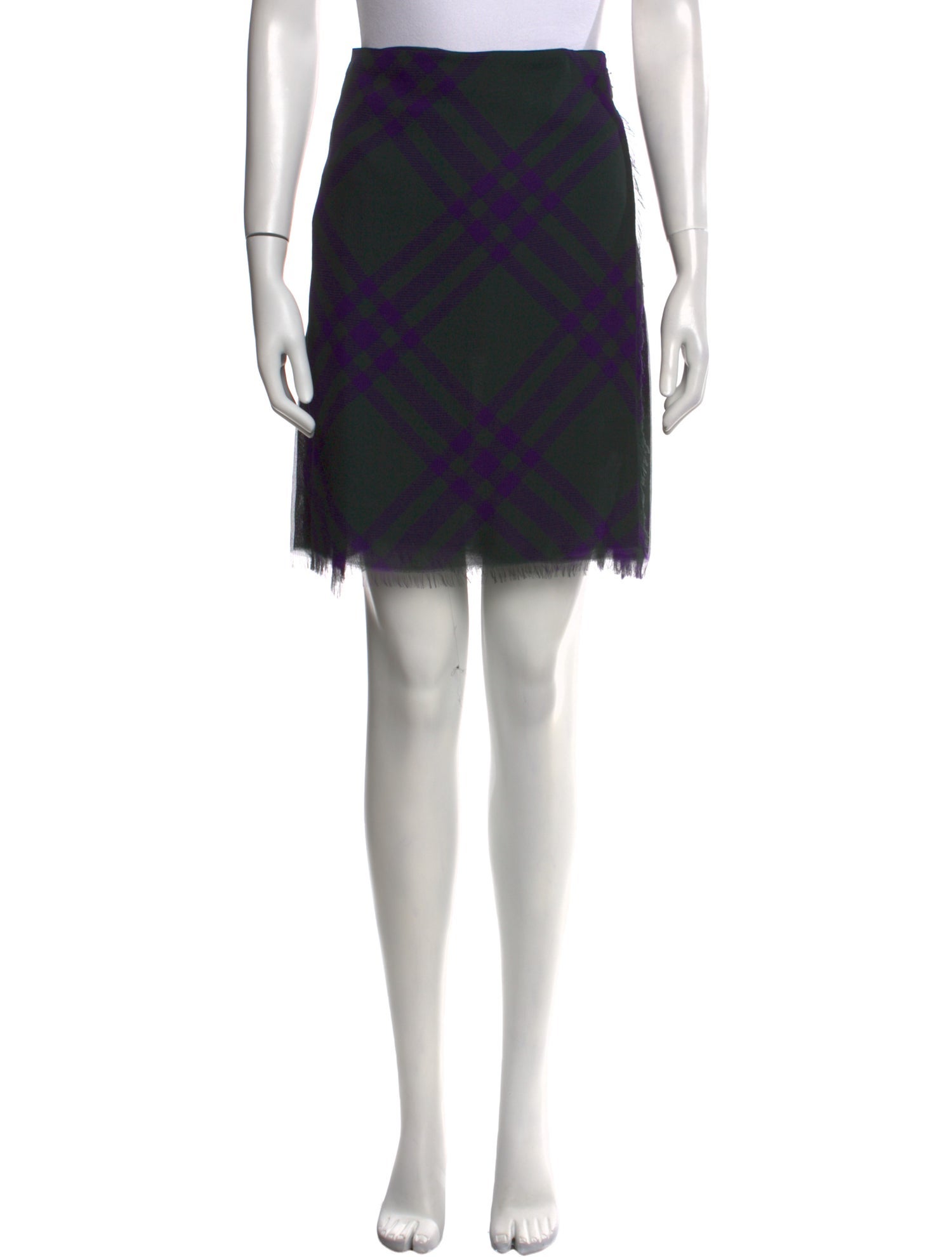 Burberry Silk Knee-Length Skirt