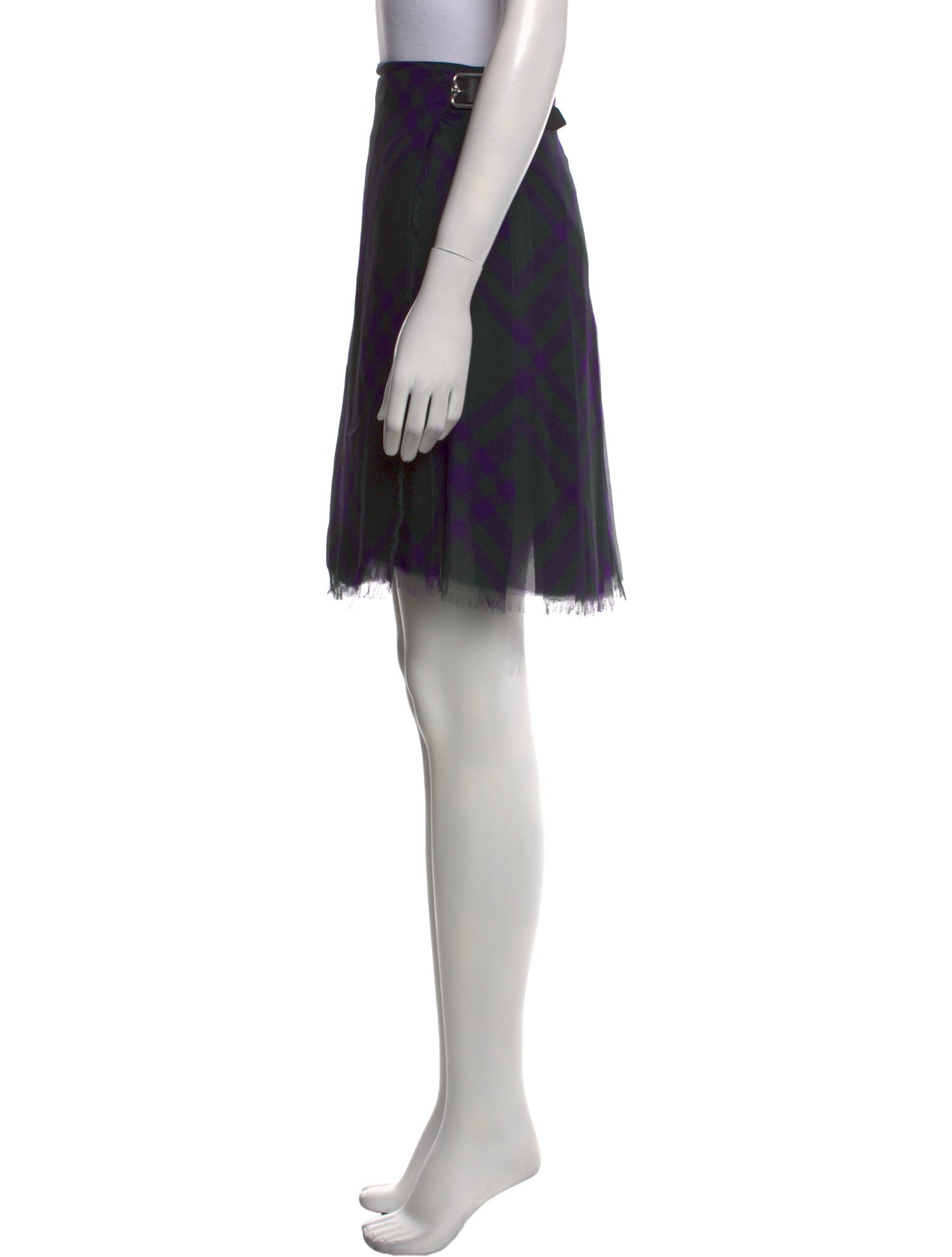 Burberry Silk Knee-Length Skirt