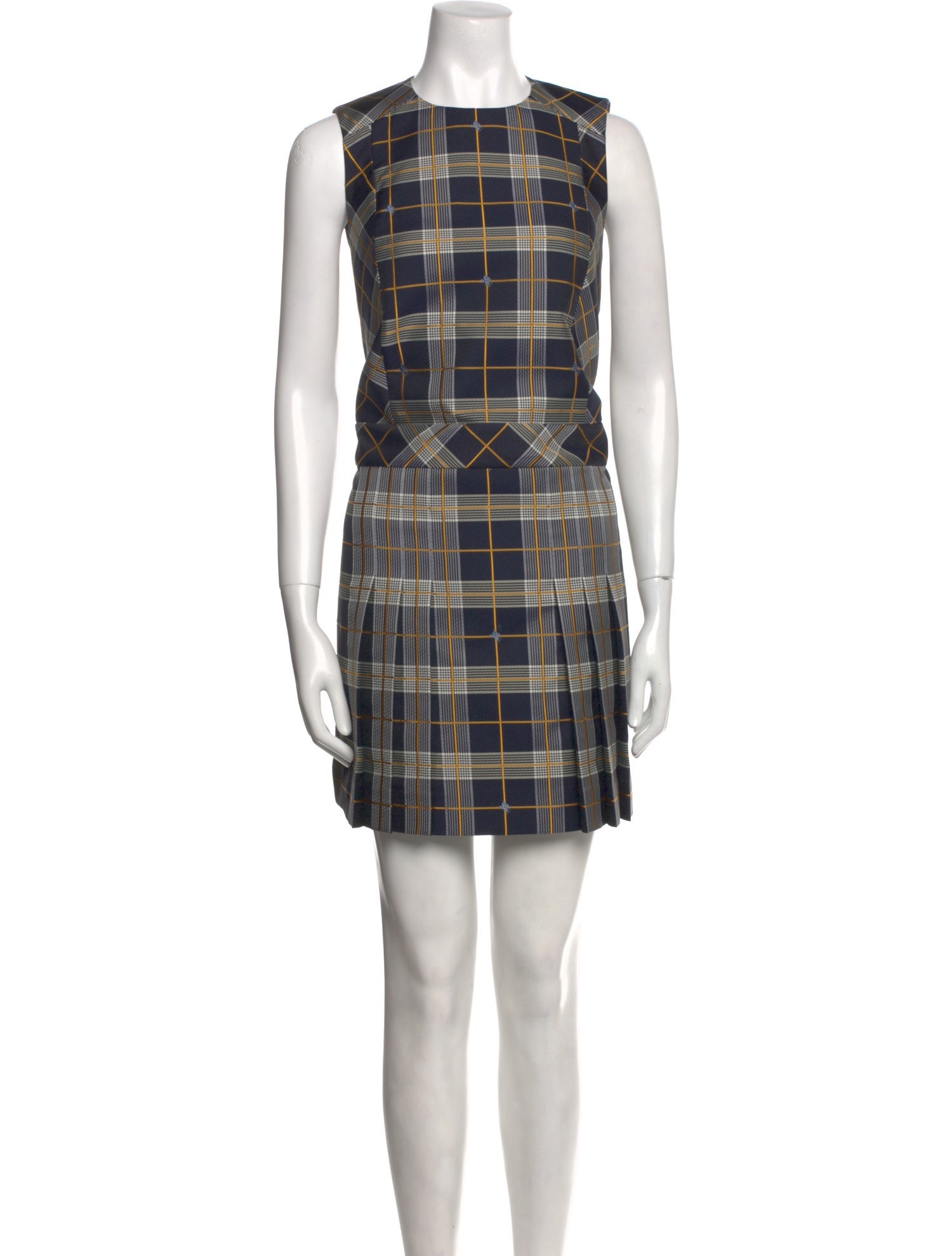 Burberry Plaid Print Mini Dress