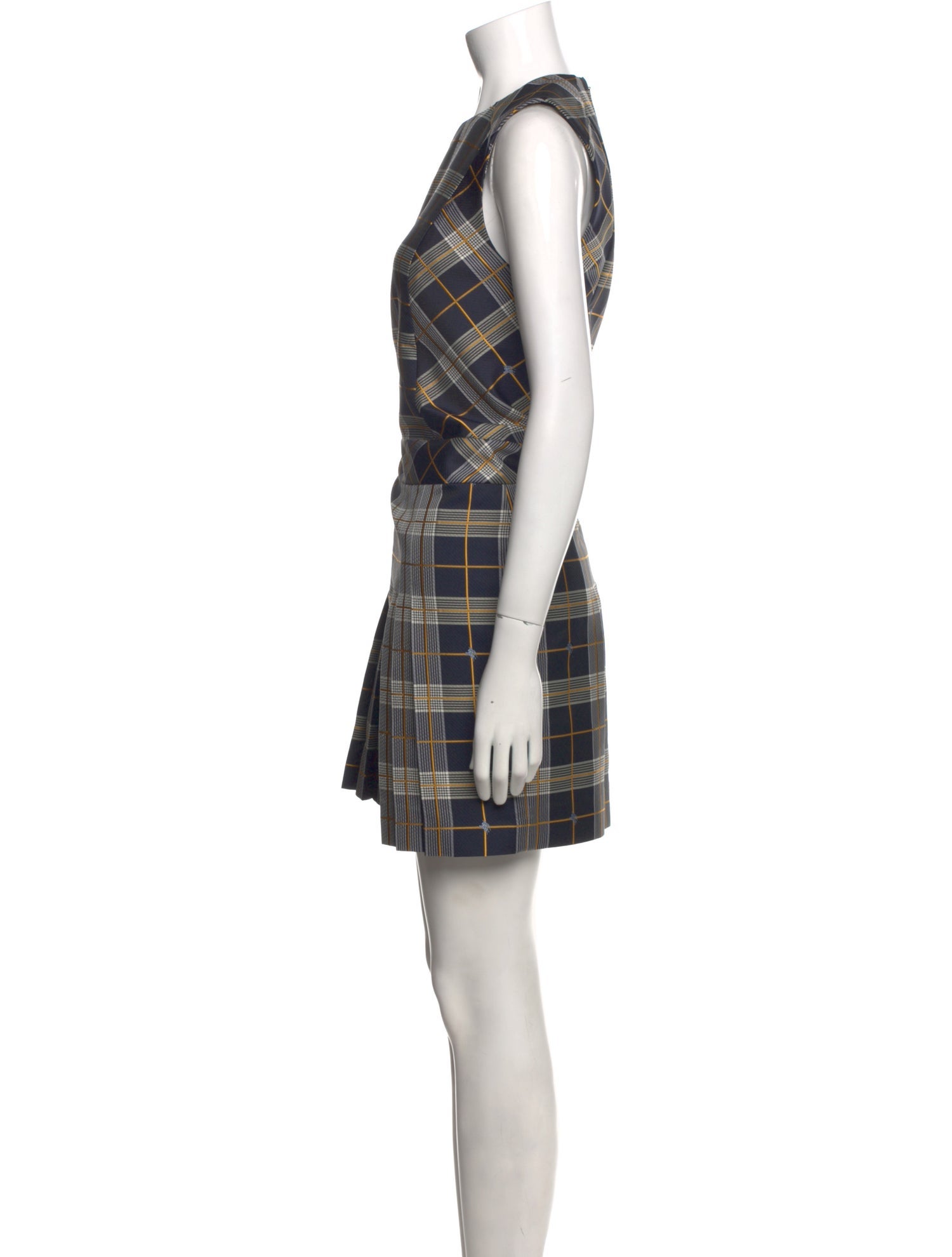 Burberry Plaid Print Mini Dress
