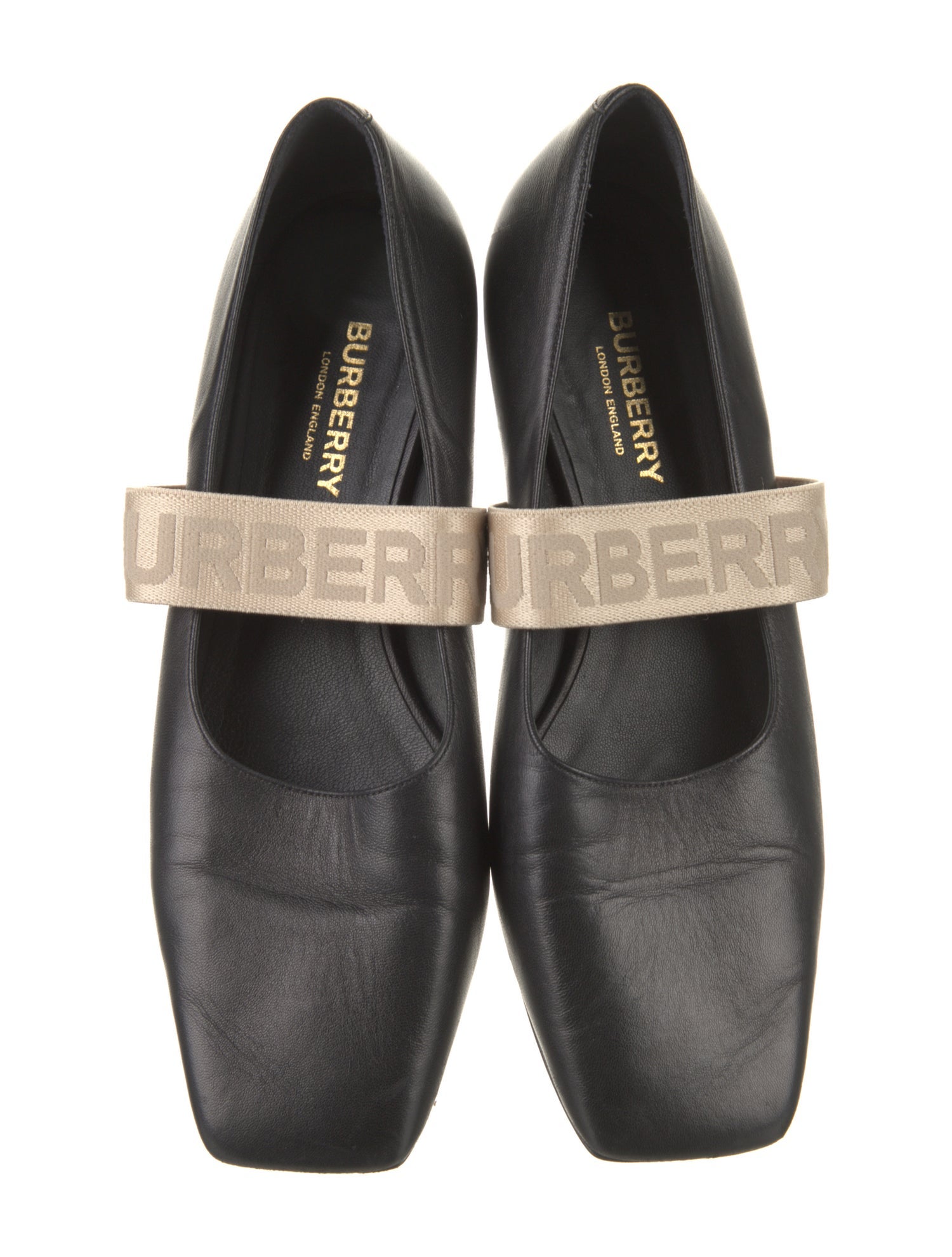 Burberry Leather Mary Jane Flats