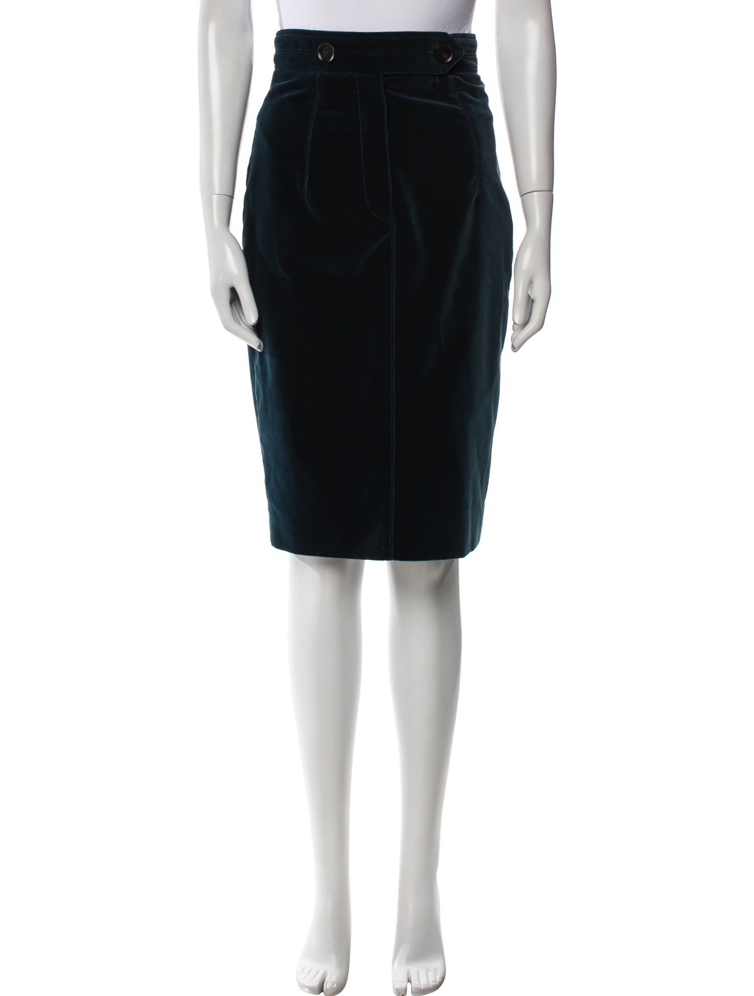 Burberry Prorsum Velvet Knee-Length Skirt