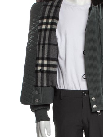 Burberry Smoked Check Pattern Puffer Coat