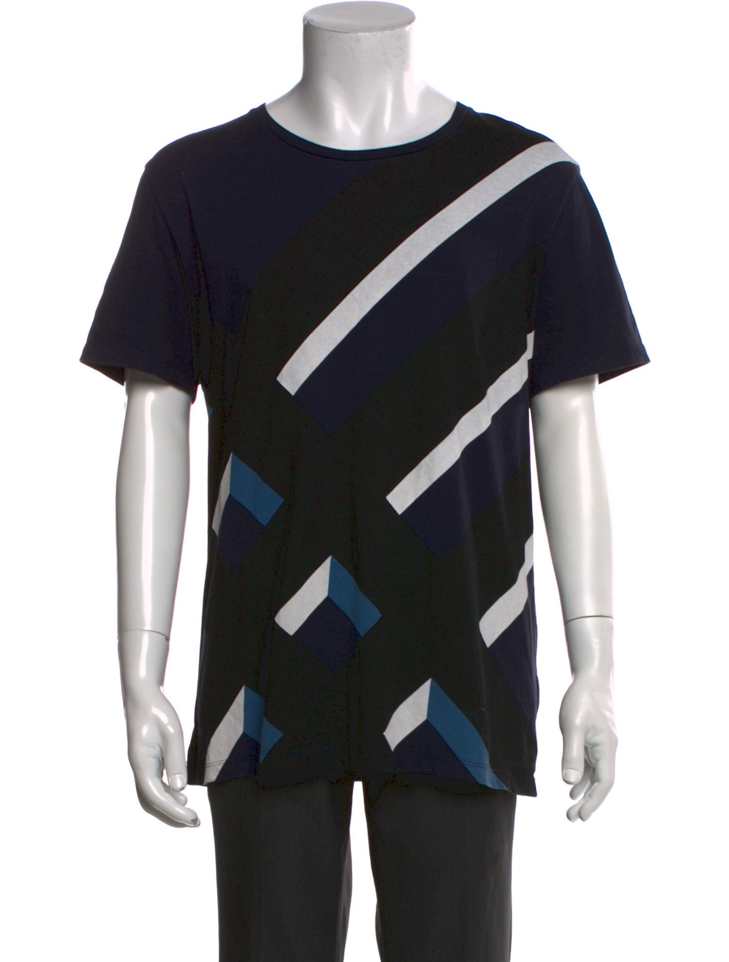 Burberry Striped Crew Neck T-Shirt