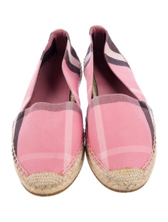 Burberry Canvas Plaid Print Espadrilles