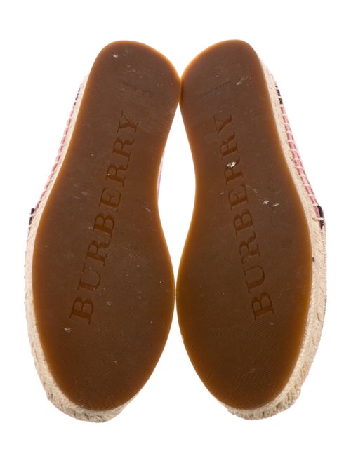 Burberry Canvas Plaid Print Espadrilles