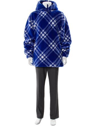 Burberry Plaid Print Turtleneck Hoodie