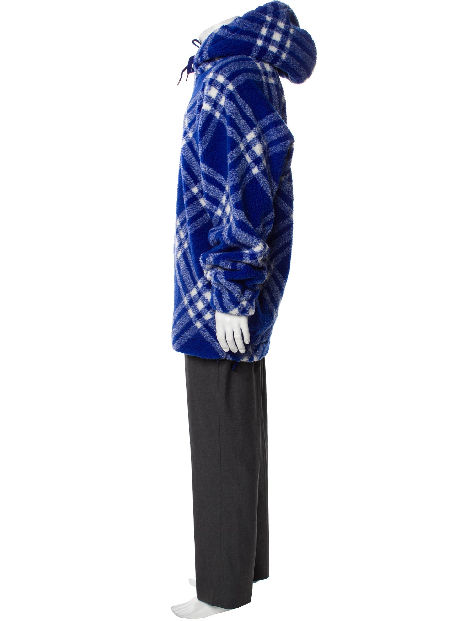 Burberry Plaid Print Turtleneck Hoodie