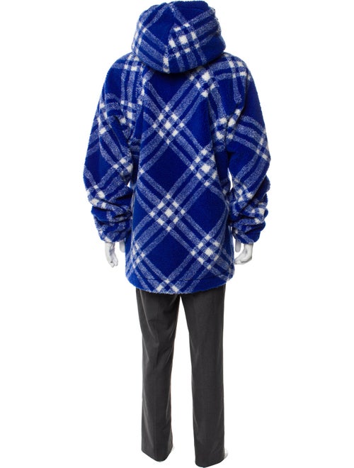 Burberry Plaid Print Turtleneck Hoodie