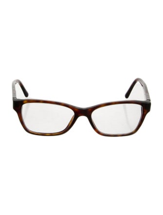 Burberry House Check Pattern Square Eyeglasses