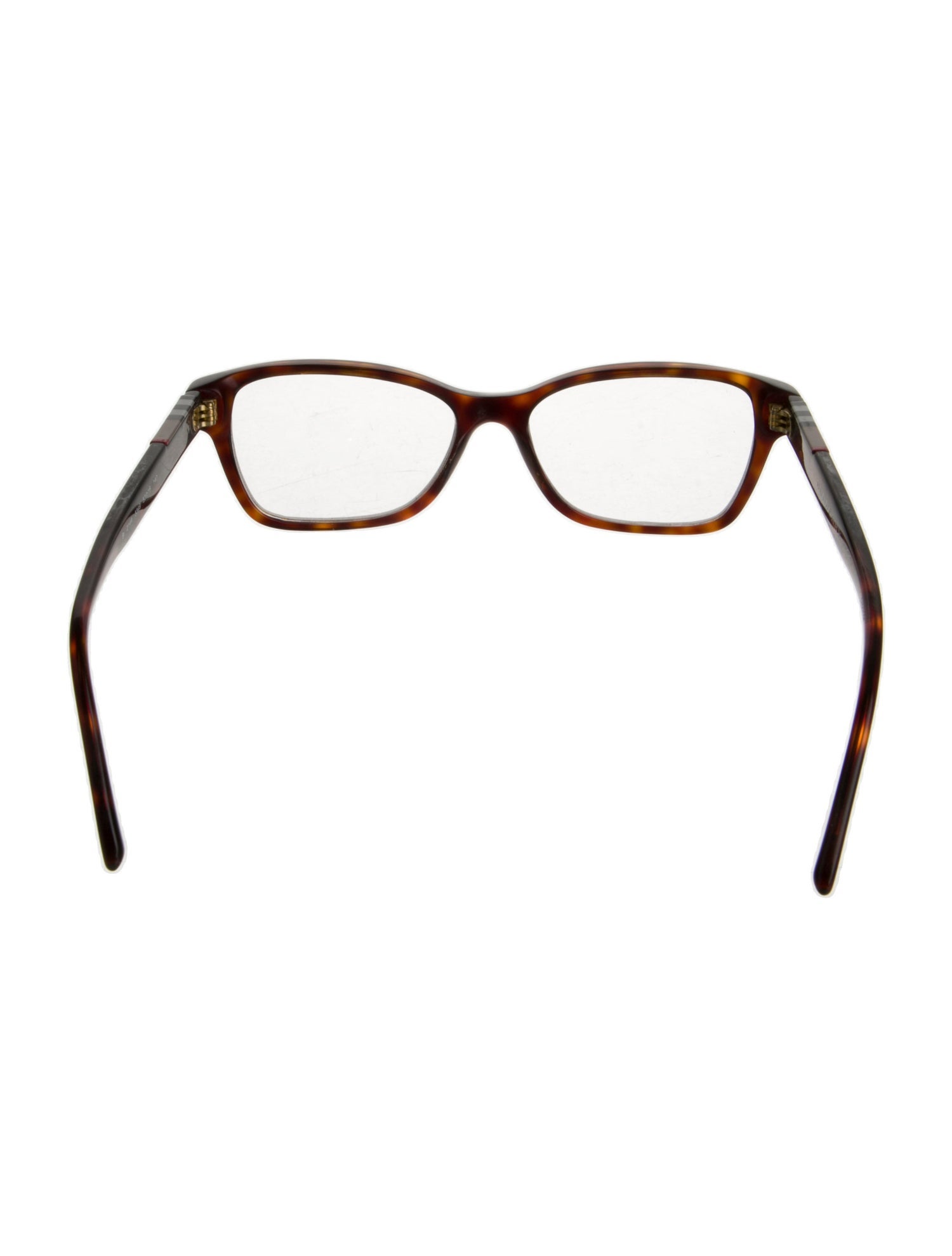 Burberry House Check Pattern Square Eyeglasses