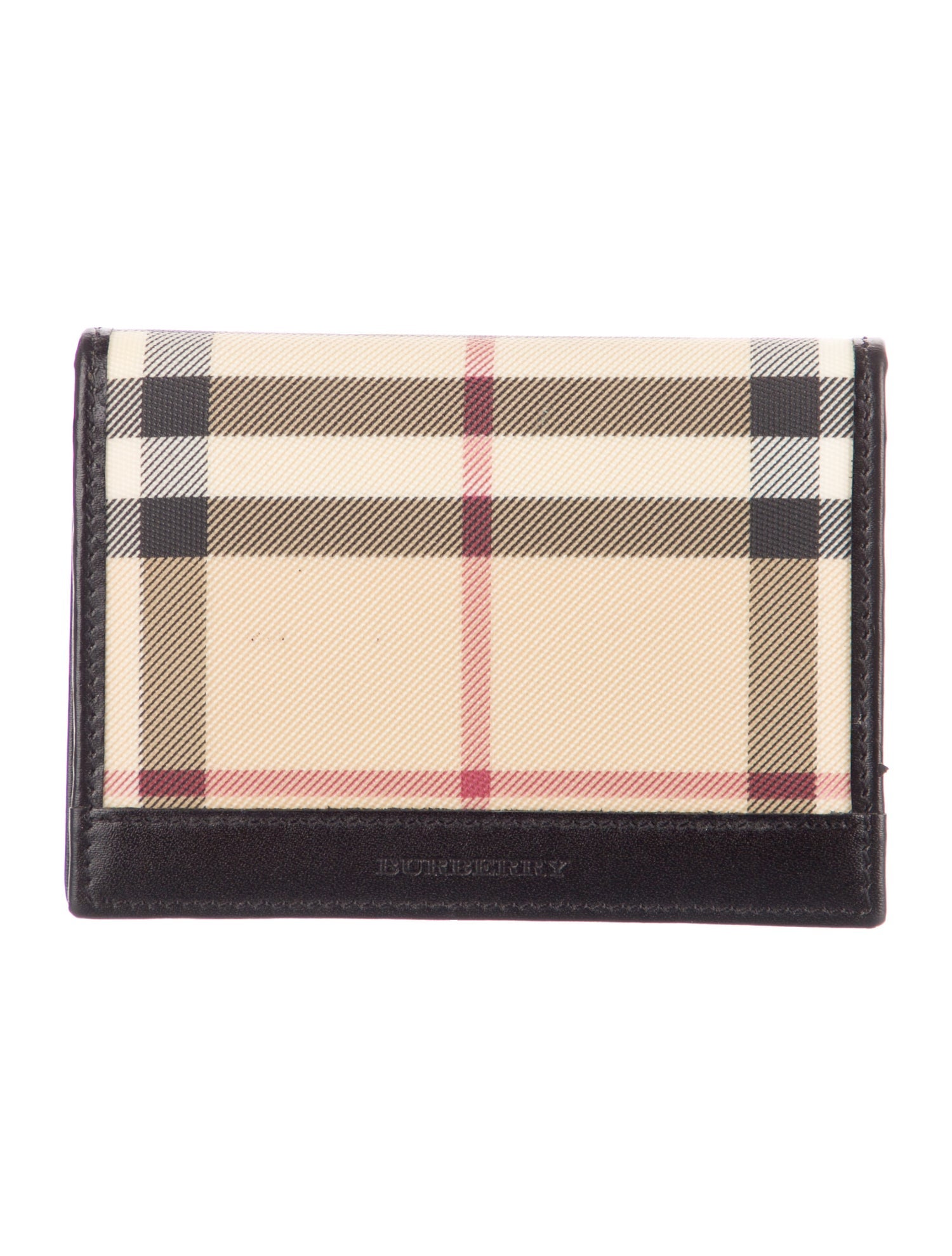 Burberry Plaid Print Bifold Wallet