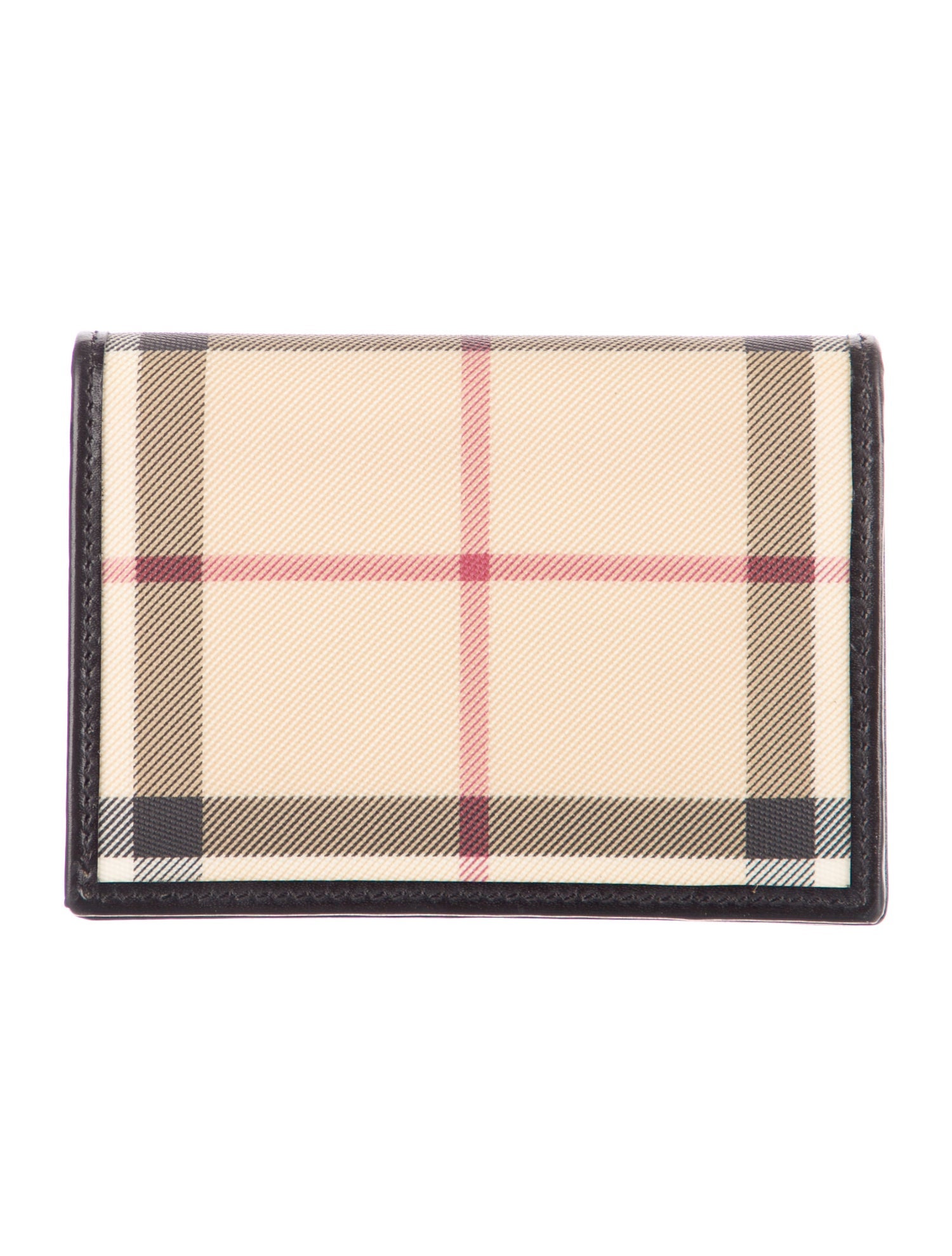 Burberry Plaid Print Bifold Wallet