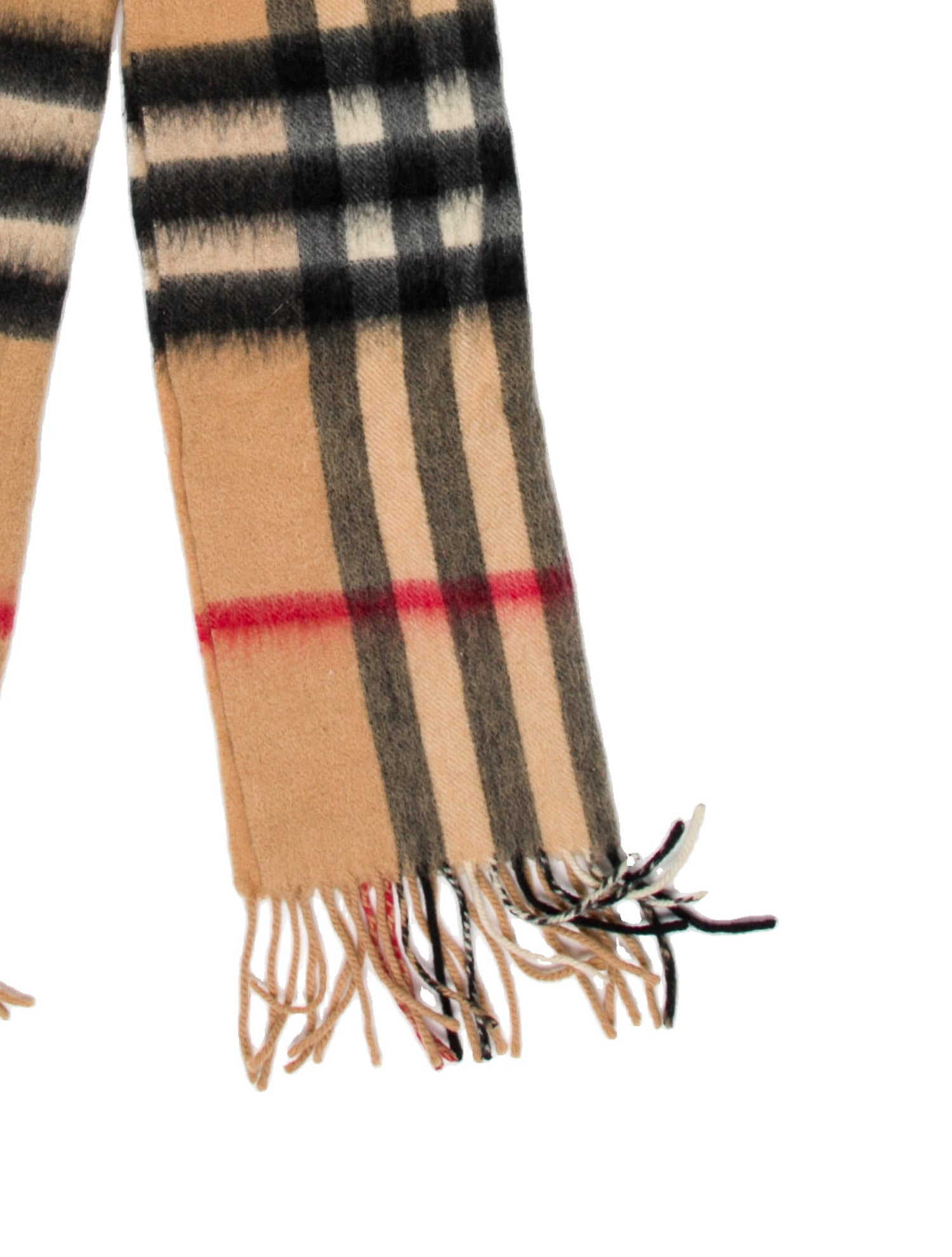 Burberry Cashmere Plaid Print Scarf