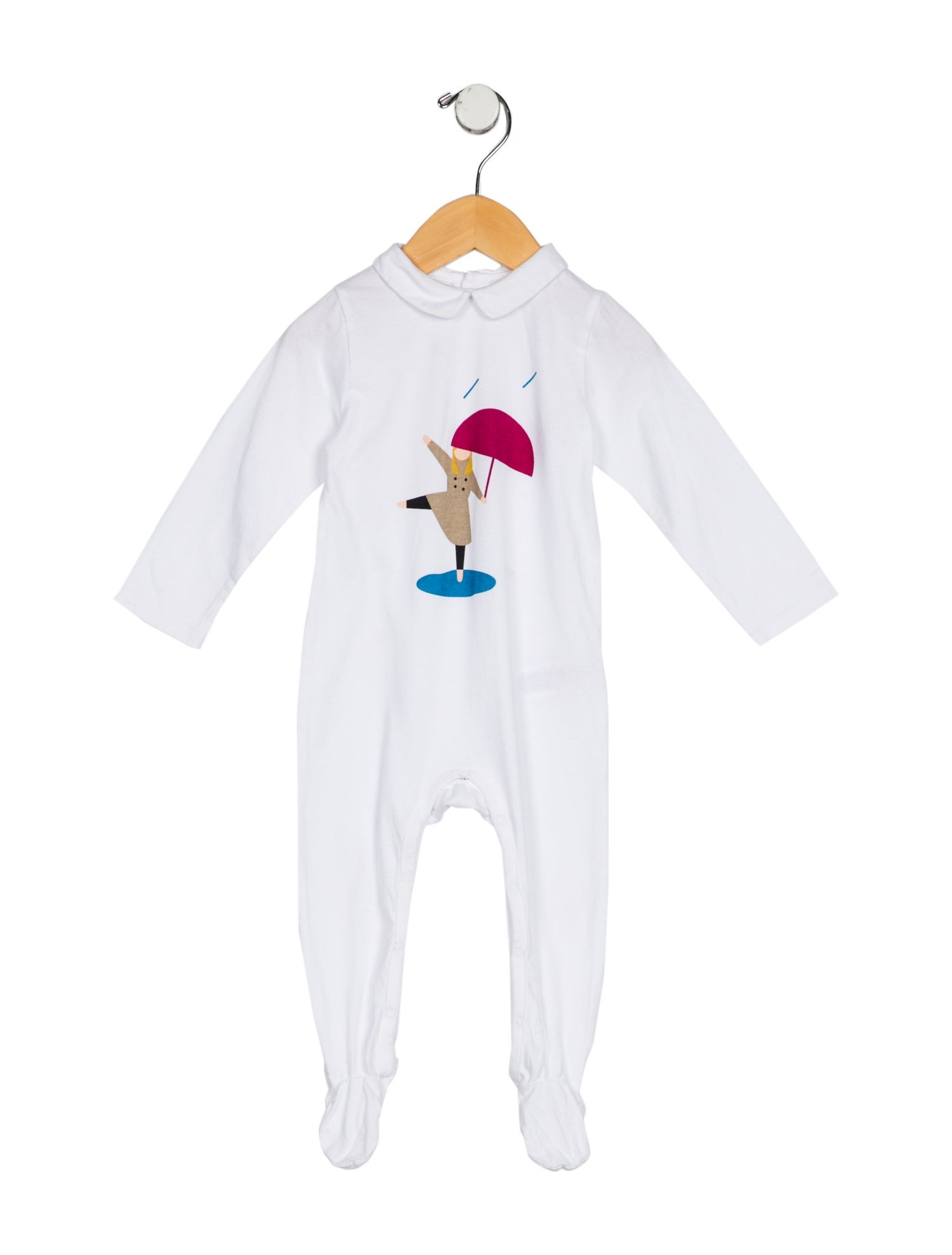 Burberry infant girls white multicolored onesie