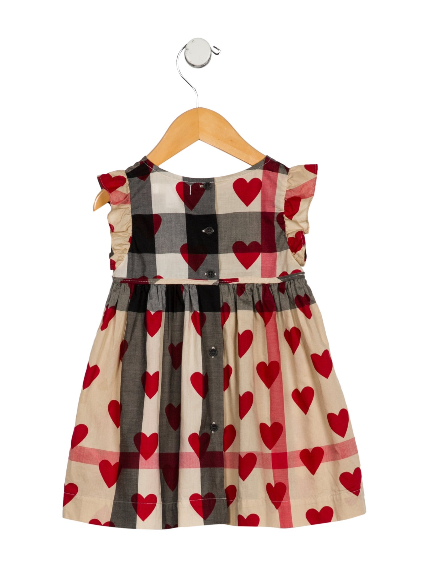 Burberry infant girls neutral multicolored dress