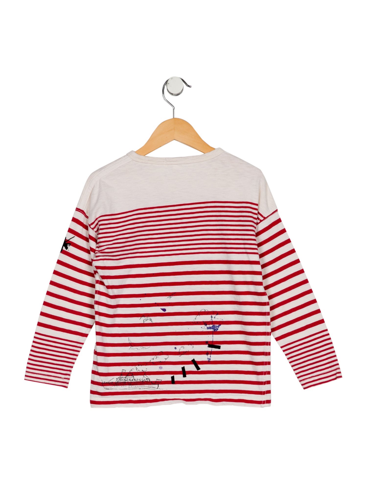 Burberry kid boys' red and neutral t-shirt