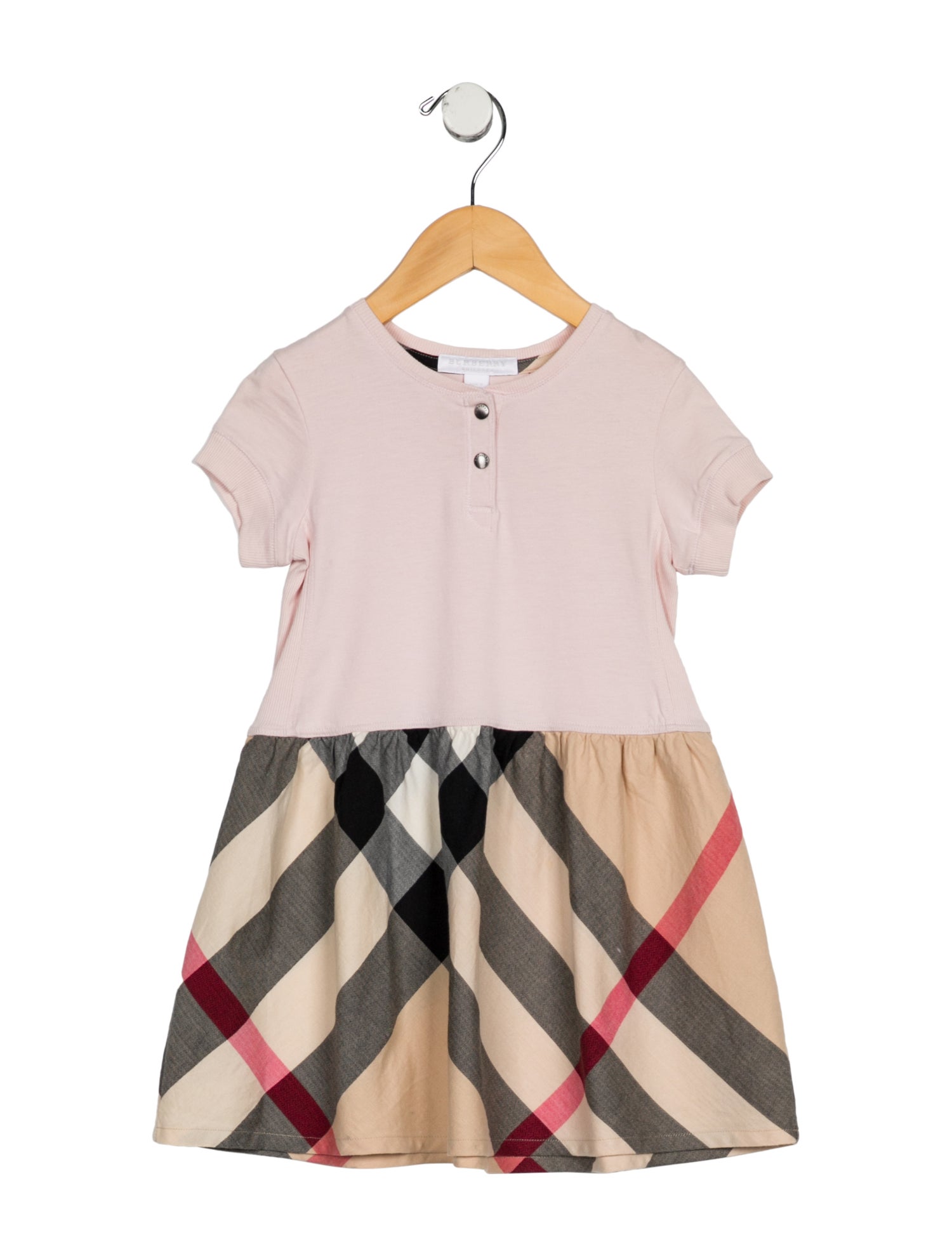 Burberry toddler girls pink multicolored dress