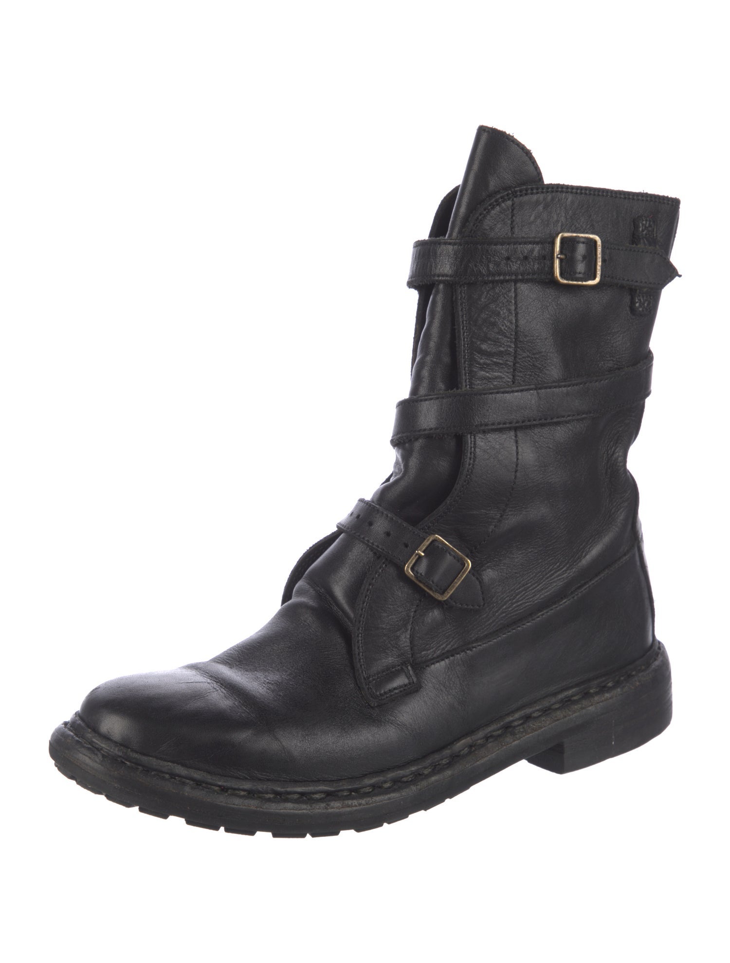 Burberry Leather Combat Boots