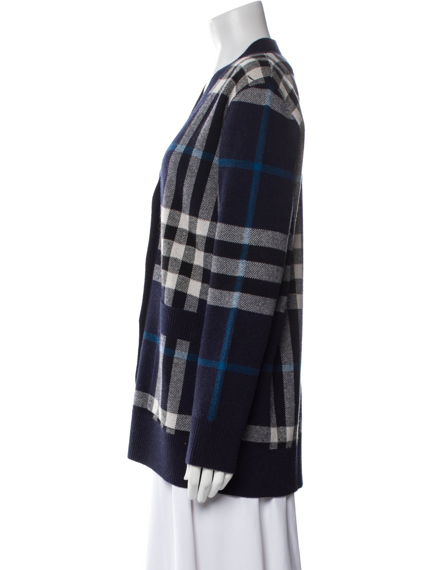 Burberry Wool Plaid Print Sweater