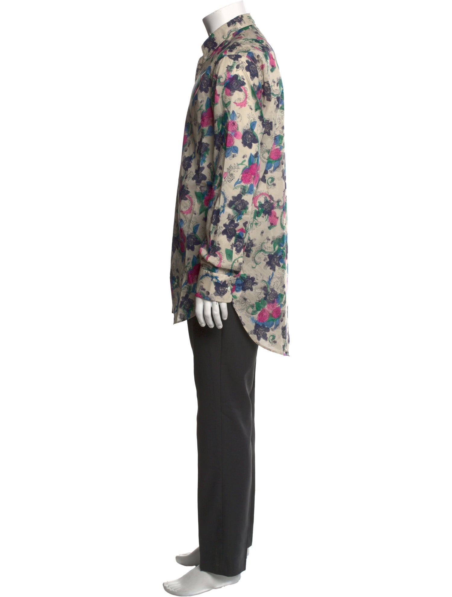 Burberry Floral Print Long Sleeve Shirt
