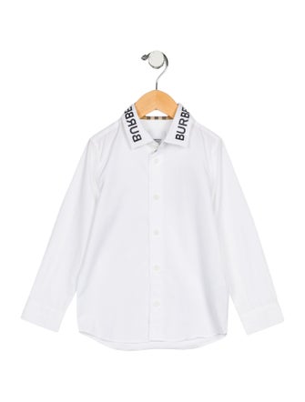 Burberry toddler boys' white and black top