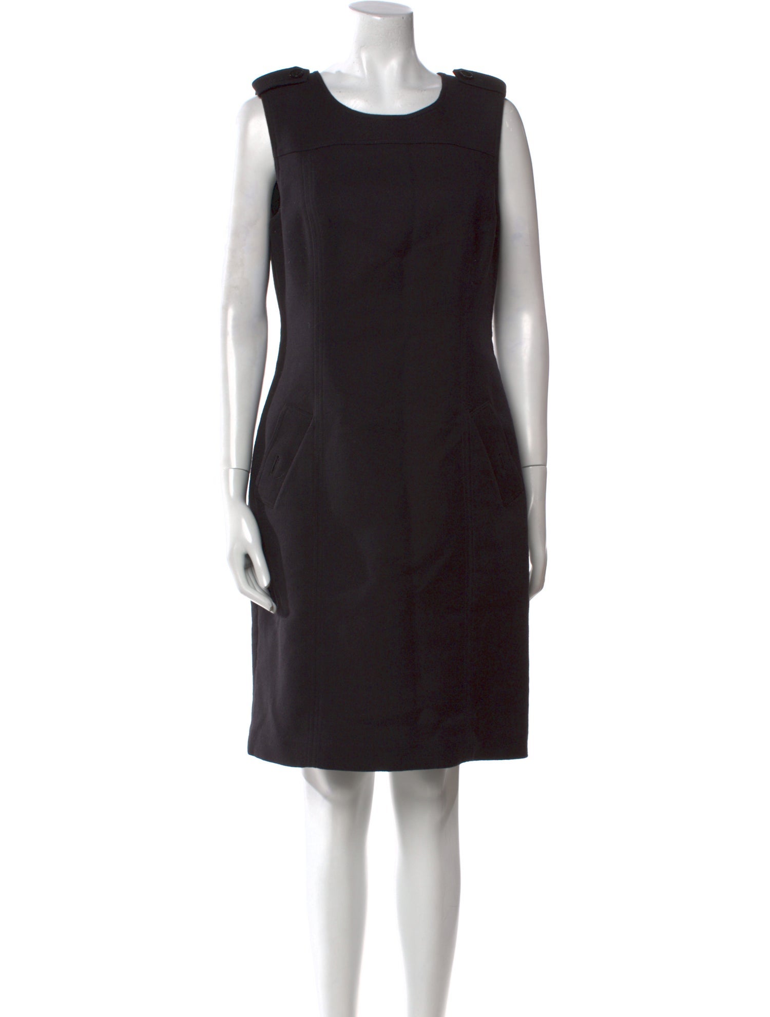 Burberry Scoop Neck Knee-Length Dress