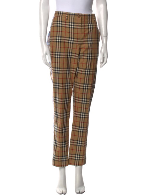 Burberry Plaid Print Straight Leg Pants