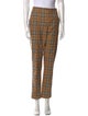 Burberry Plaid Print Straight Leg Pants